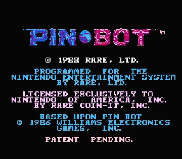 Pin Bot (Europe) screen shot title